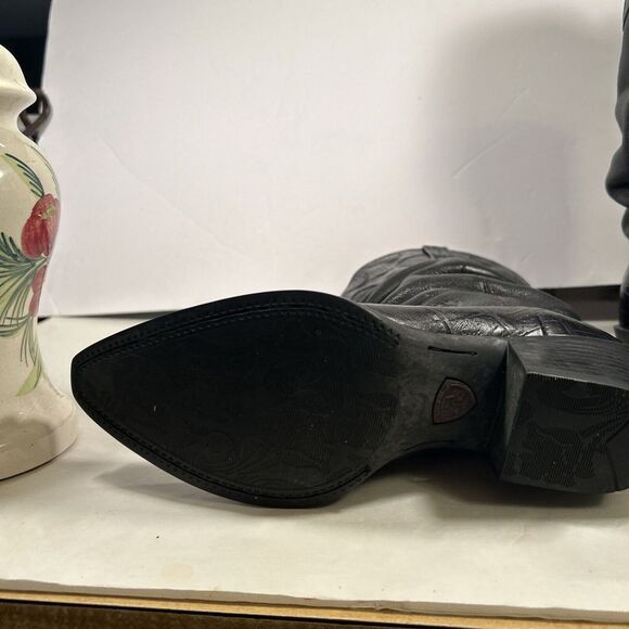 Ariat Boots Women's Style 13805 Black Leather Size 8 B Cowgirl Western Country - Picture 11 of 12